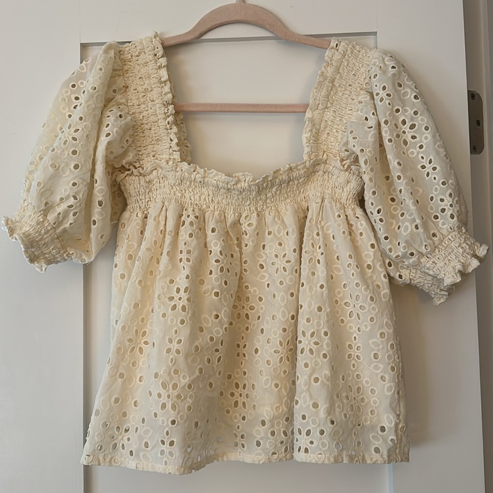 MILAN BLOUSE | NATURAL | Rylee and Cru - Picture 2 of 5